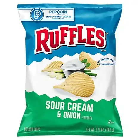 Ruffles Potato Chips Sour Cream And Onion
