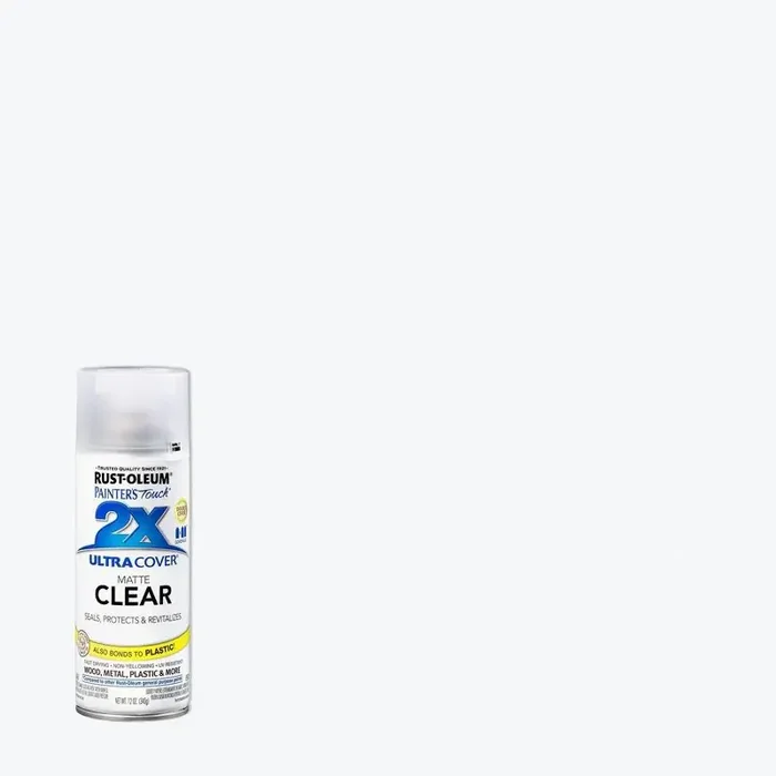 Rust-Oleum 12oz Painters Touch 2X Ultra Cover Spray Paint Matte Clear Enamel, Interior/Exterior, Drywall, Wood, Metal