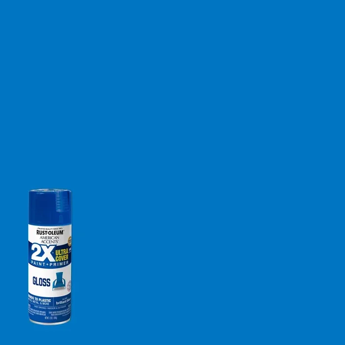 Rust-Oleum 2X Ultra Cover Gloss Brilliant Blue Spray Paint and Primer In One (NET WT 12-oz)