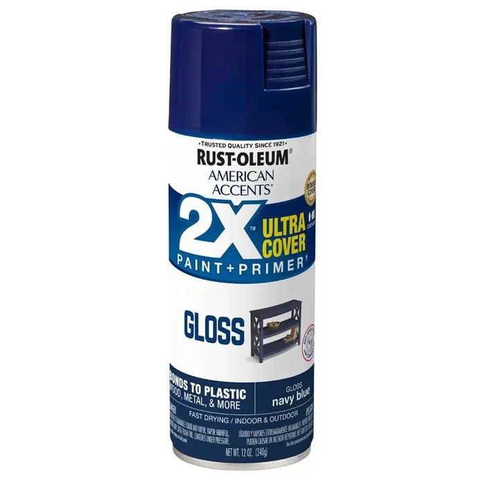 Rust-Oleum American Accents 2X Paint + Primer Gloss Spray Paint – Navy Blue