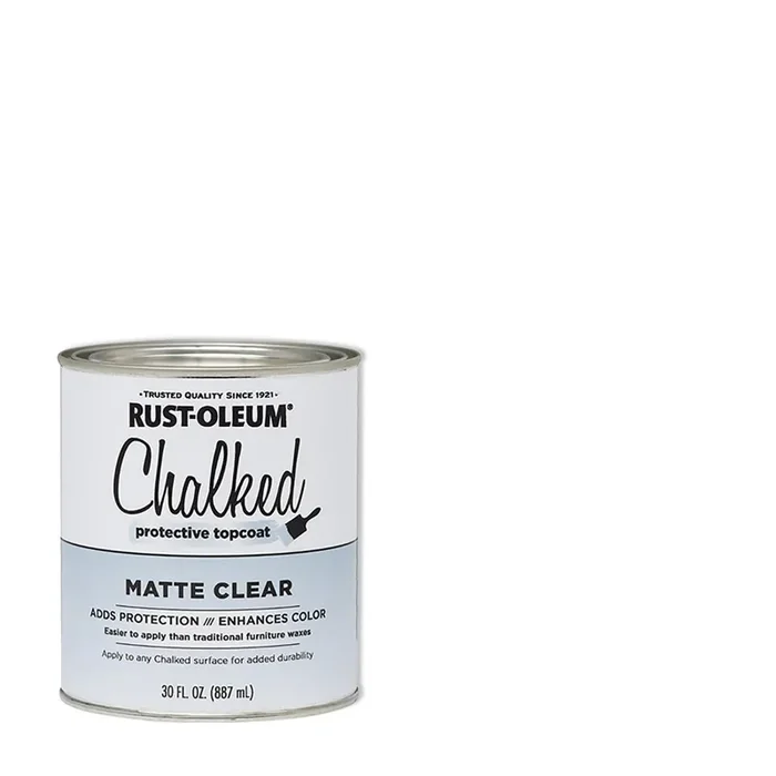 Rust-Oleum Chalked Ultra Matte Paint 287722, Quart, Clear Matte Topcoat
