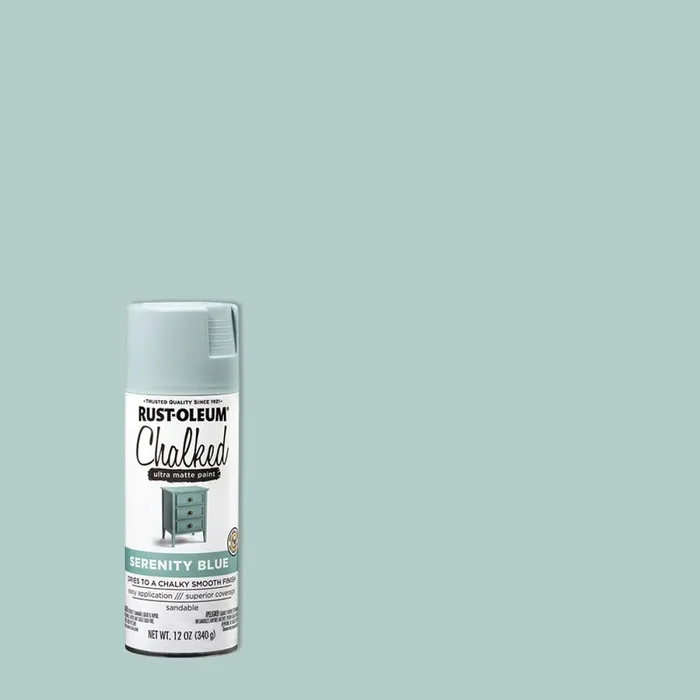 Rust-Oleum Chalked Ultra Matte Spray Paint – 302595, Serenity Blue