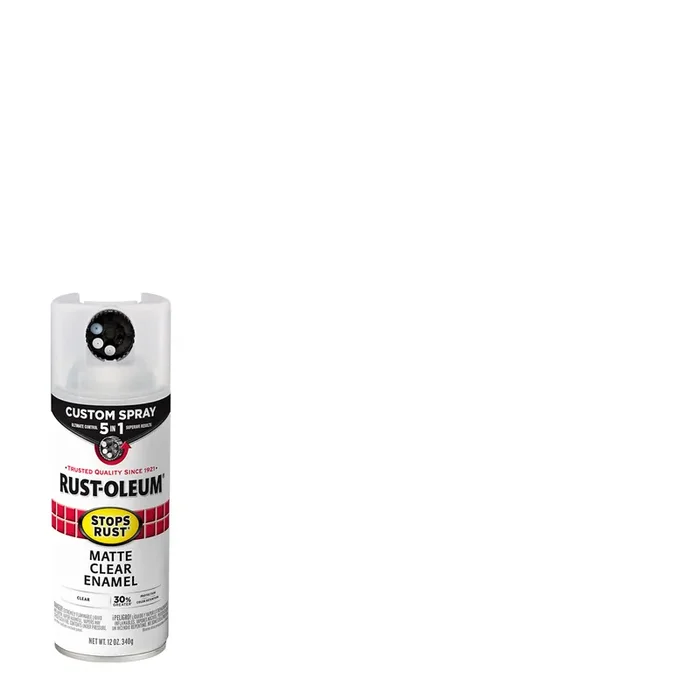 Rust-Oleum Rust-Oleum Stops Rust Flat Custom Spray 5 in 1 Spray Paint- 376868, 12 ounce, Clear