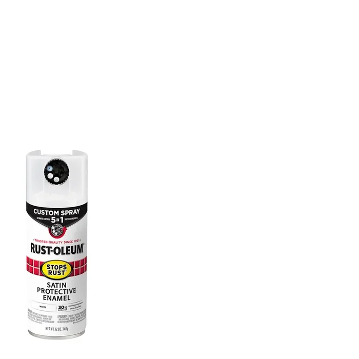 Rust-Oleum Rust-Oleum Stops Rust Satin Custom Spray 5 in 1 Spray Paint- 376870, 12 ounce, White