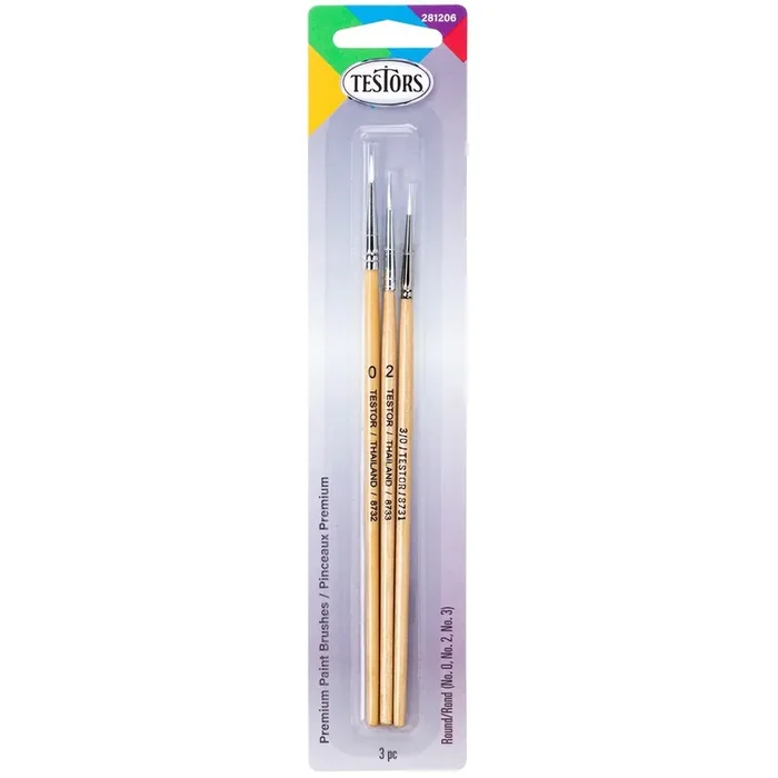 Rustoleum Testors Premium Round Brush Set- 281206