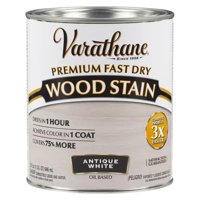 Rustoleum Varathane Premium Fast Dry Wood Stain – 297424, Quart, Antique White
