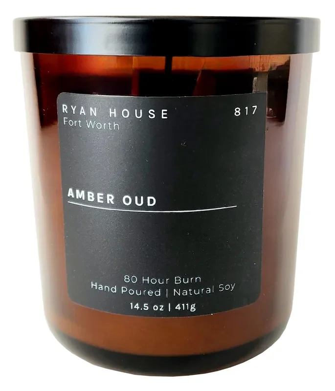 Ryan House Amber Oud Soy Candle