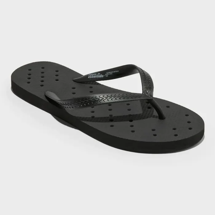 S Shower Flip Flops Black – Room Essentials™