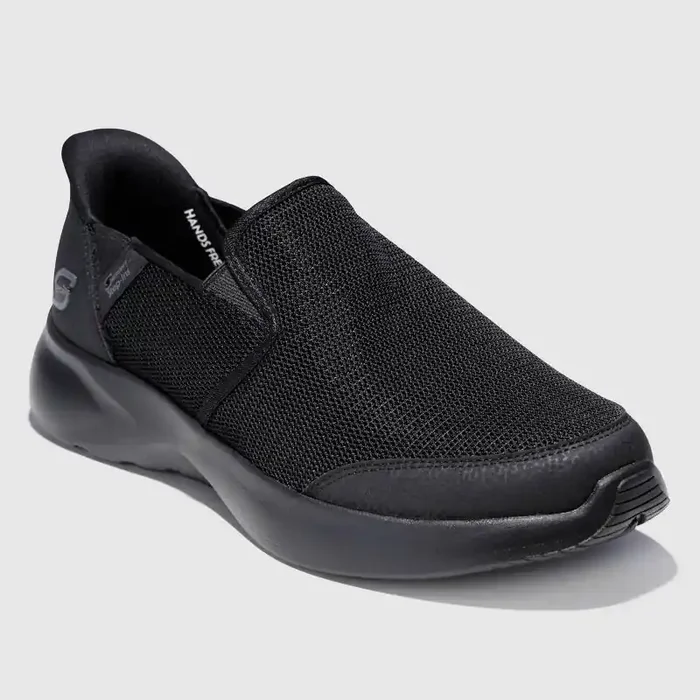 S Sport By Skechers Men‘s Presley Sneakers – Black 8 Slip On, Cushioned Insole, Machine Washable