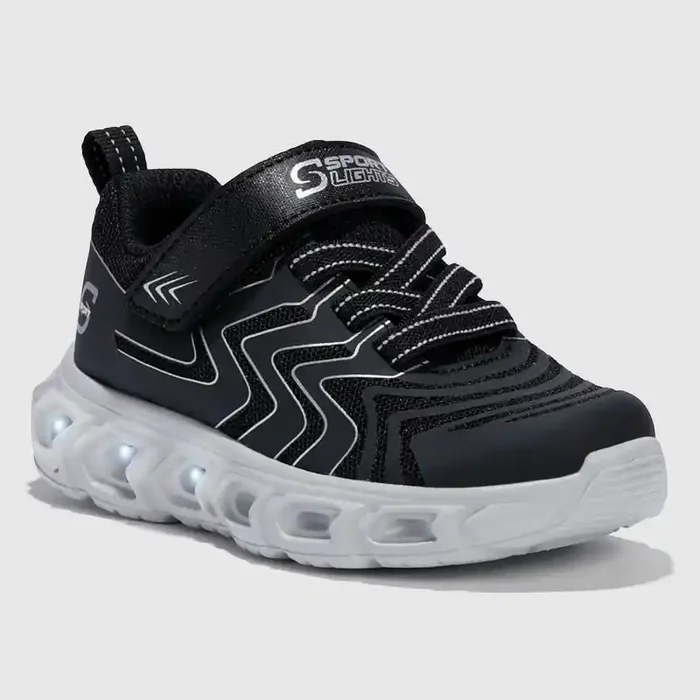S Sport By Skechers Toddler Jarrod Sneakers – Black 9T Light Up, Hook & Loop Closure, Cushioned Insole