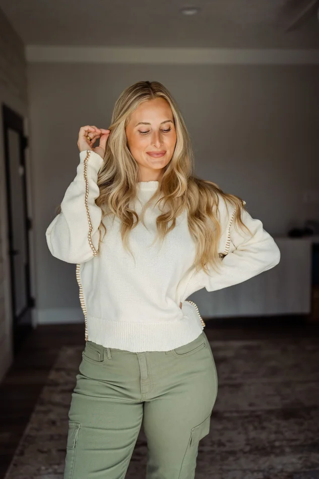Sadie Stitched Hem Sweater