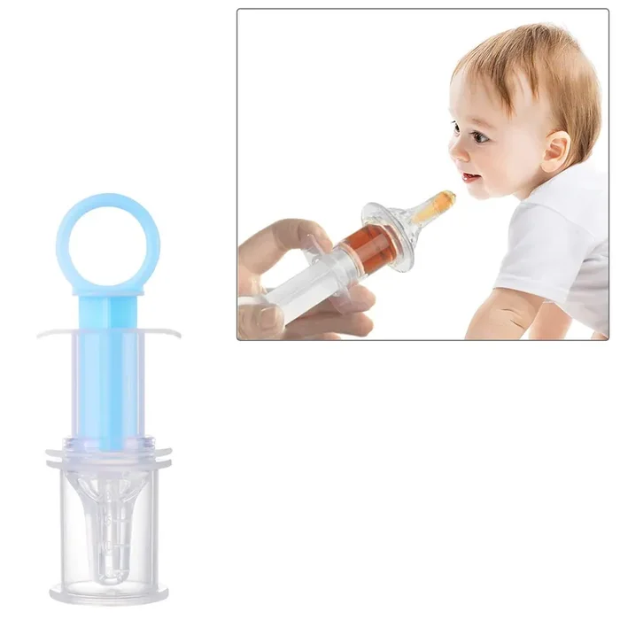 Safe O Kid BPA Free Silicone Liquid Medicine FeederDropper with Box for Baby Blue Pack of 1