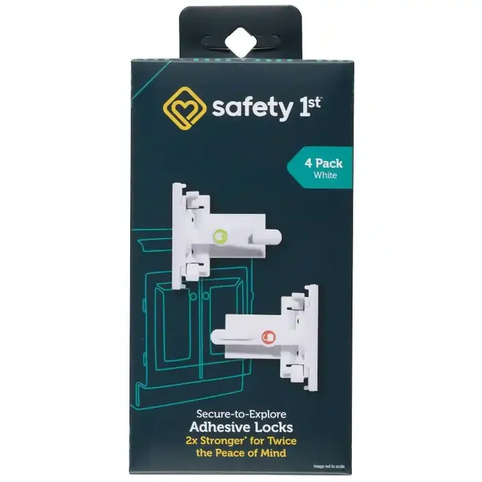 Safety 1st Secure-to-Explore Adhesive Locks – White – 4pk