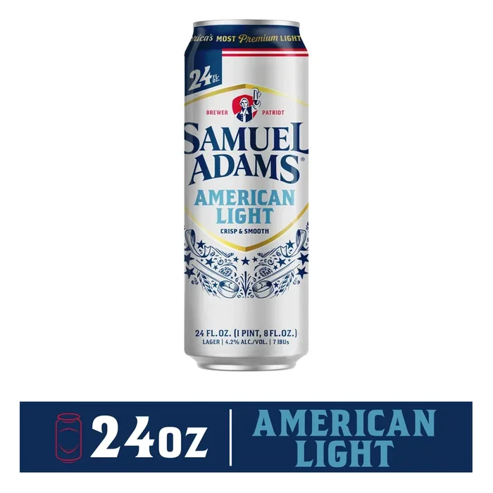 Samuel Adams American Light Lager Beer (24 fl. oz. Can)