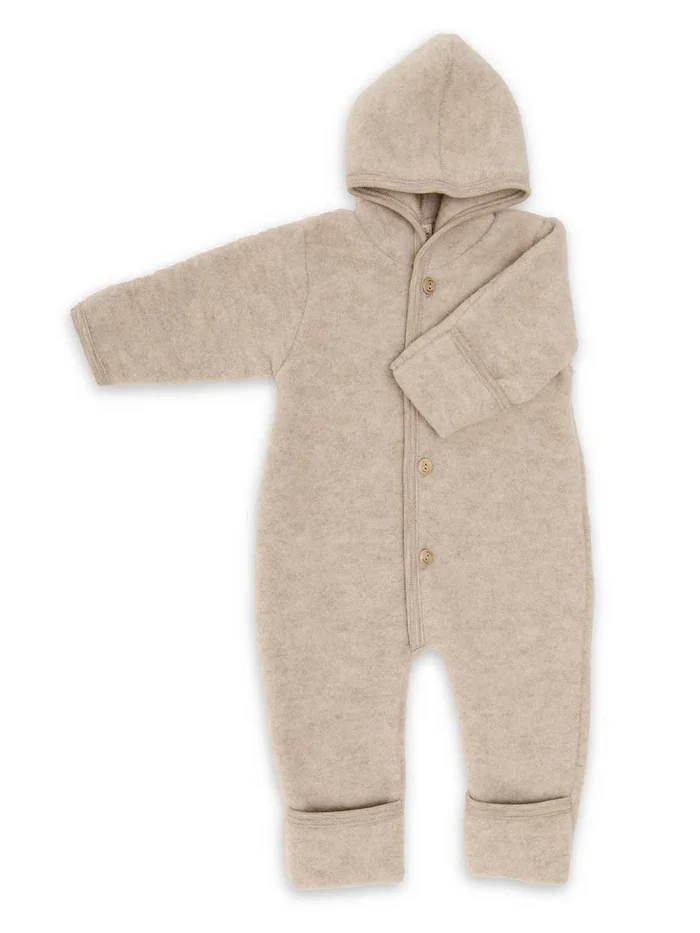 Sand Melange Fleece Overall