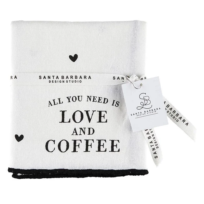 Santa Barbara Design Studio Overlock Tea Towel – Love & Coffee