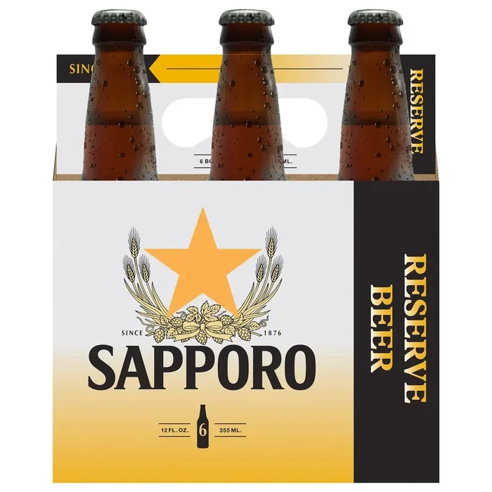 Sapporo Reserve Beer 6pk 12oz Bottles