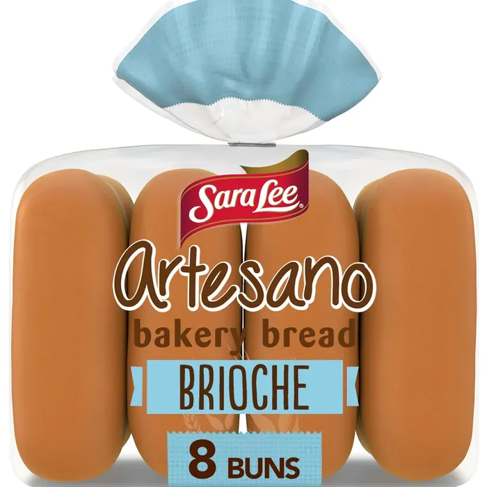 Sara Lee Artesano Brioche Hot Dog Buns, 8 count, Hot Dog Buns, 16 oz Bag