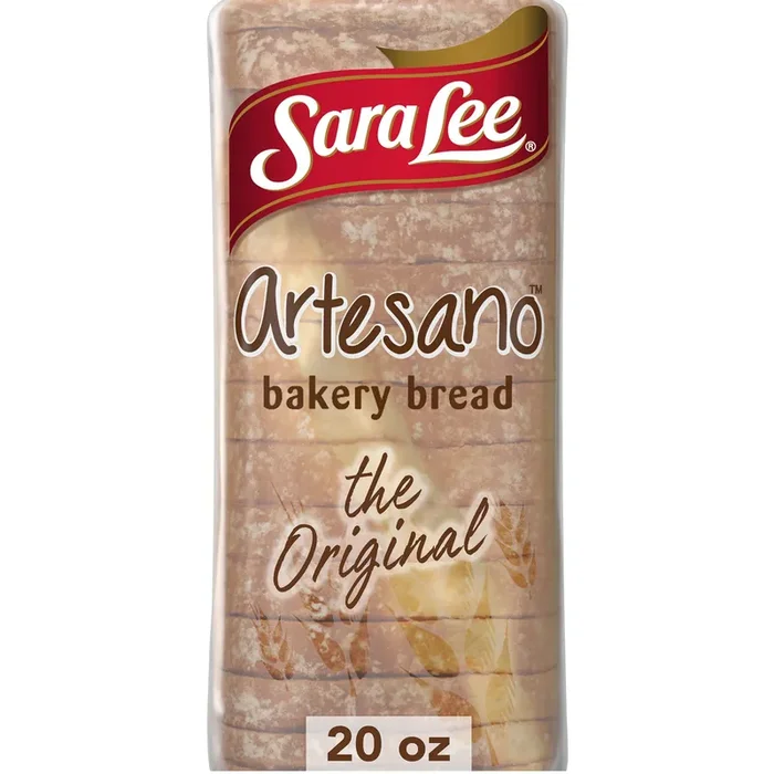 Sara Lee Artesano Original Bread, 20 oz, White Pre-sliced White Bread, Bag