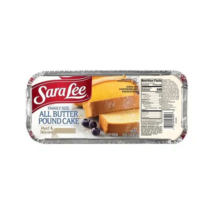 Sara Lee Frozen Desserts Family Size All Butter Pound Cake – 16oz