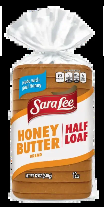 Sara Lee Honey Butter Bread, Half Loaf, 12 oz, Bread, Bag