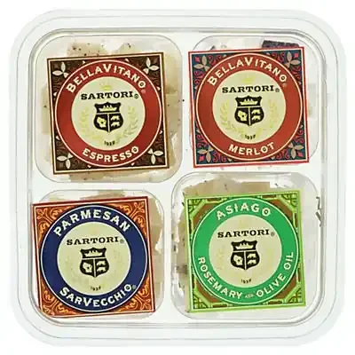 Sartori Variety Four Cheese Cubes, sold by the