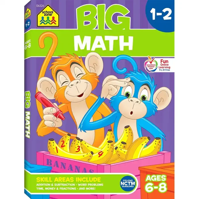 School Zone BIG Math Grade 1-2 Workbook