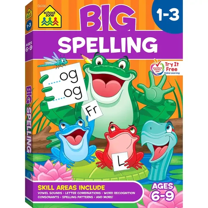 School Zone BIG Spelling Grades 1-3 Workbook
