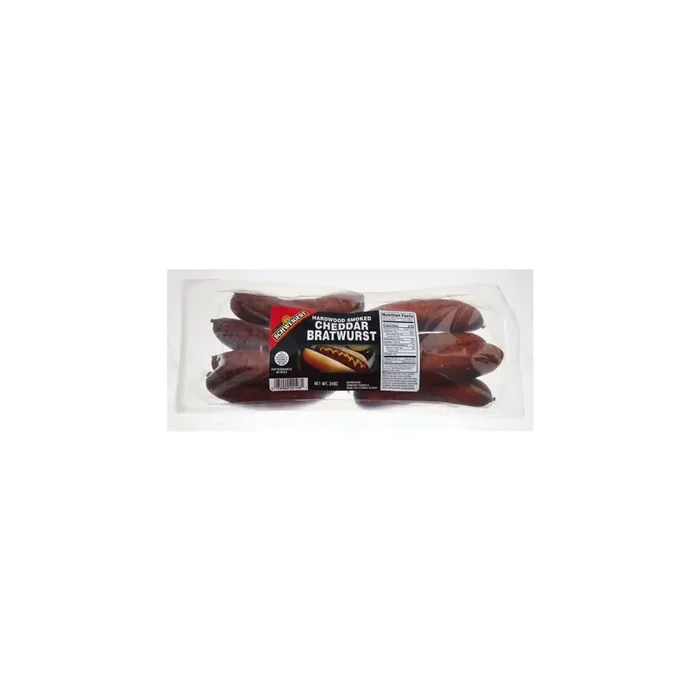 Schweigert Hardwood Smoked Cheddar Bratwurst, Natural Casing, 24 Ounce