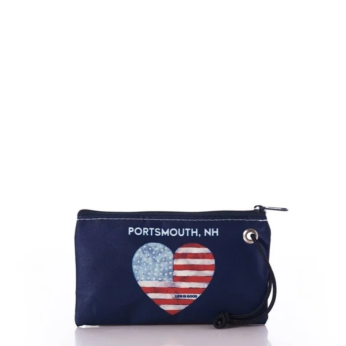 Sea Bags Fenton Flag Heart Wristlet