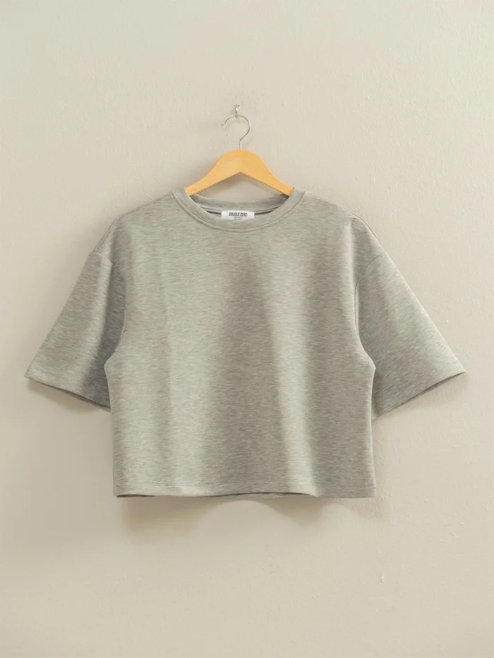 She’s So Sporty Scuba Top – Heather Gray
