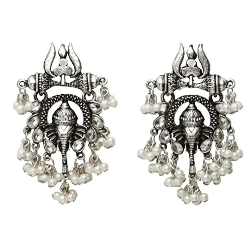 Shining Diva Fashion Latest Stylish Ganesh Earrings for Women and Girls (12171er)