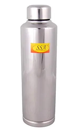 Shiv Shakti Arts Stainless Steel – 100% Leak Proof Water Bottle Fridge Bottle Gym Bottle – 1000 ML Each – for Drinking Water (Mirror Finish Design)