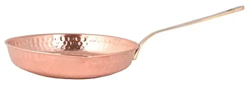 SHIV SHAKTI ARTSÂ® Copper Fry Pan Tadka Pan 850 Ml – Frying Cooking Serving Dishes Home Hotel Restaurant Kitchen Diwali Gift Item.