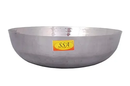 Shiv Shakti ArtsÂ® Multi Utility – Heavy Gauge – Stainless Steel Kadhai for Serving & Cooking Food in Hotel Restaurants(No.2 2500 ml – Hammer Design)