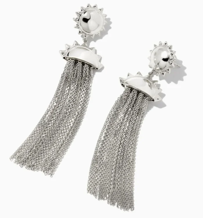 Sienna Sun Statement Earrings in Silver – Kendra Scott