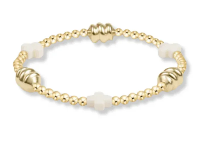 Signature Cross Off White 3mm Admire Bracelet