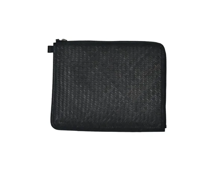 SIKKI CRAFT Sitalpati 16″ Laptop Sleeve Made with Eco Leather for Office Meeting Travel Sustainable and Stylish (Black)