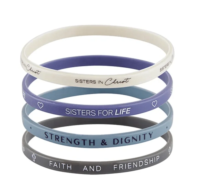 Sisters in Christ Silicone Bracelet Set