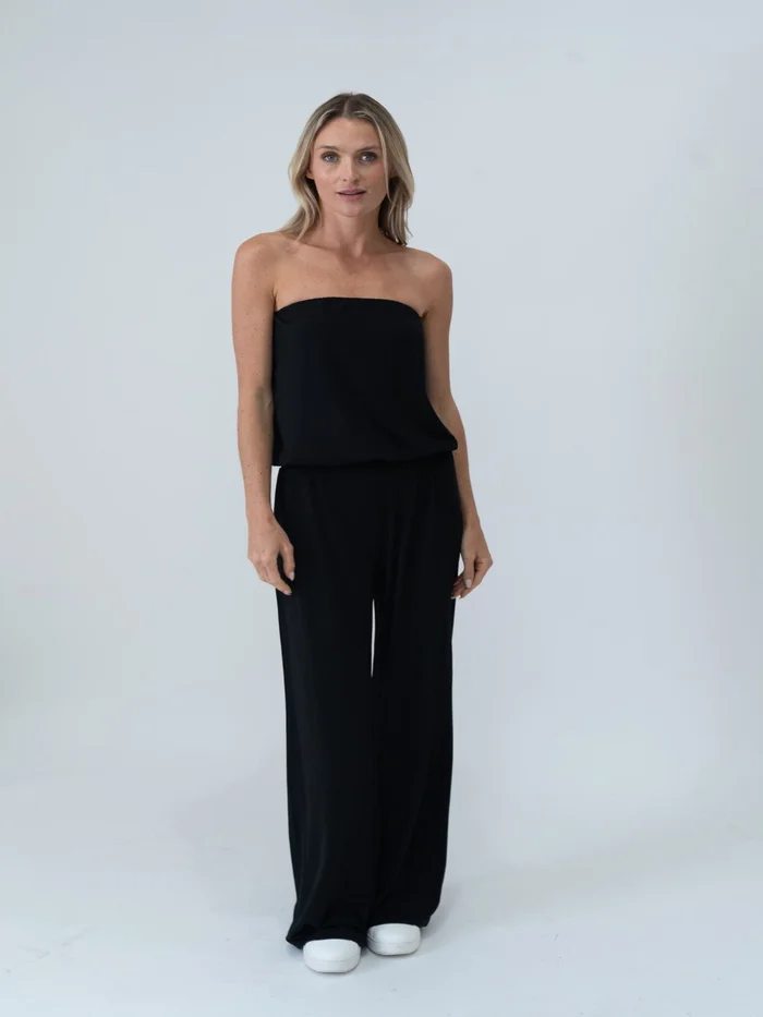 Six/Fifty Samantha Tube Top Jumpsuit – Black