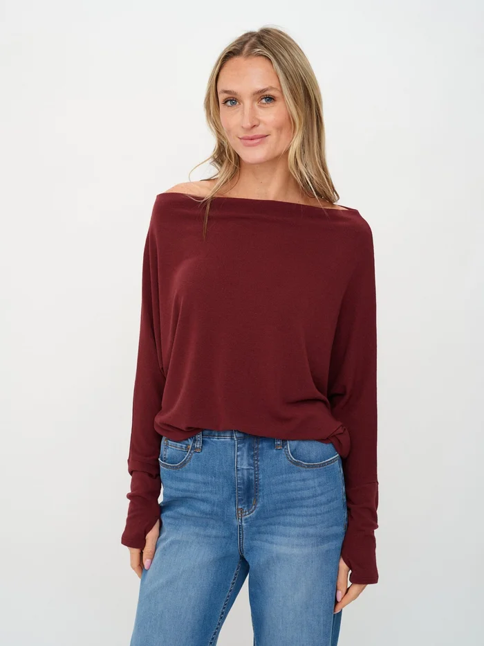 Six/Fifty The Anywhere Top – Burgundy