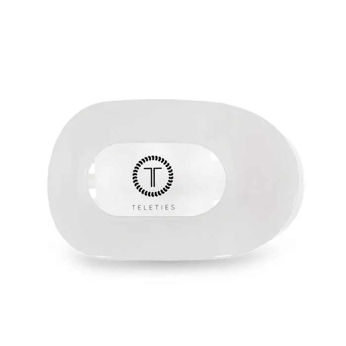 Small Flat Round Clip Coconut White