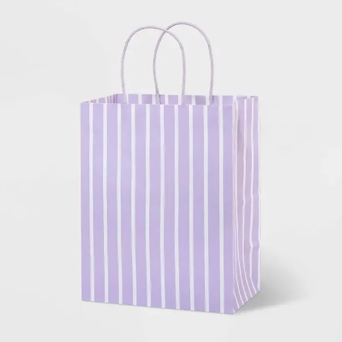 Small Striped Gift Bags Pastel Lavender – Spritz™