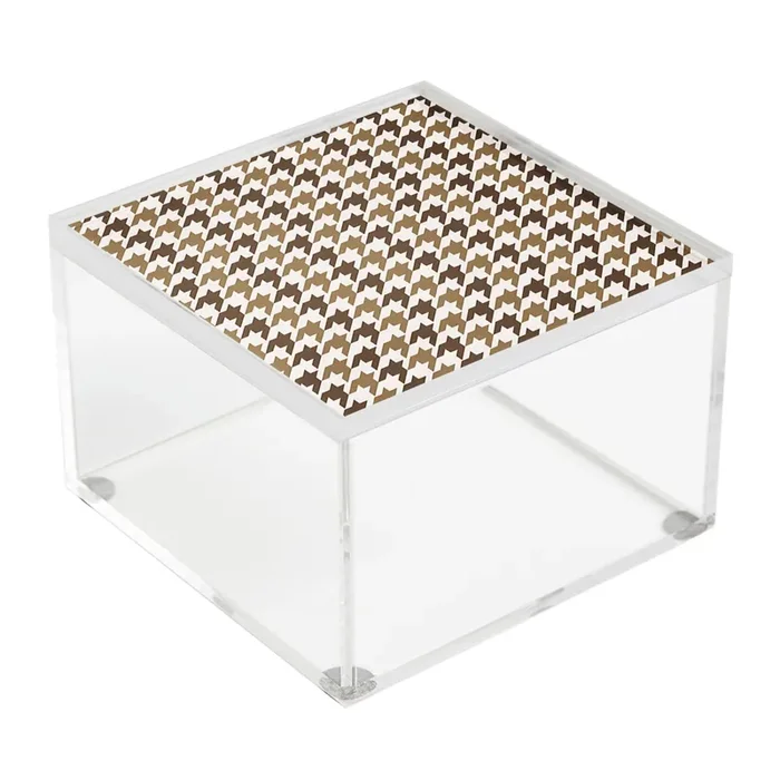 Society6 Brown Houndstooth Acrylic Box