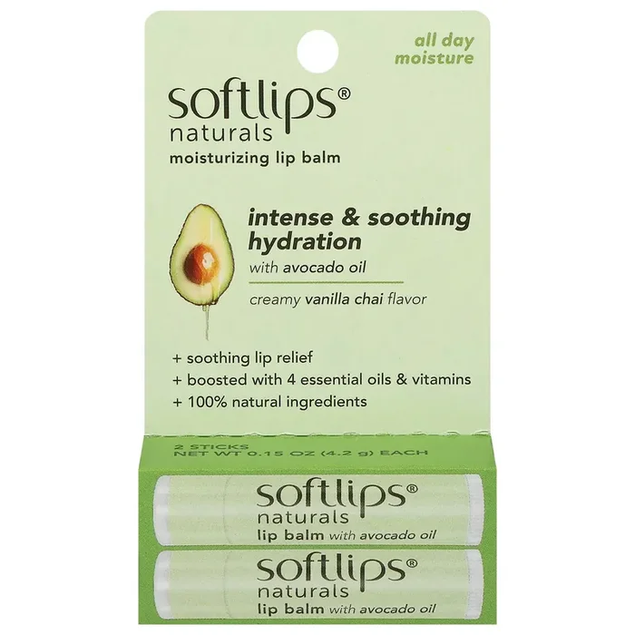 Softlips Naturals Moisturizing Intense & Soothing Hydration Lip Balm 2 ea