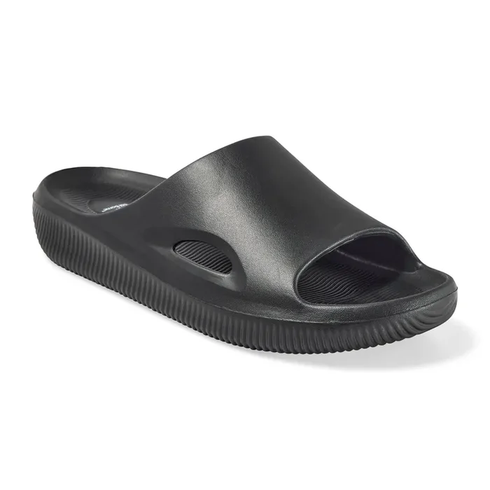 Sol Borne Mens Vented Slides, Black, Size 13
