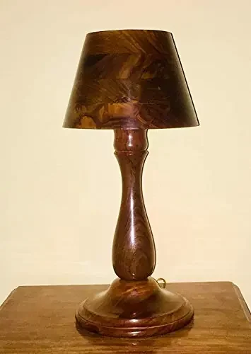 Solid Sheesham Wood Wooden Table Lamp