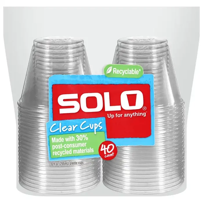 Solo 9 Ounce Clear Cups 40 ea