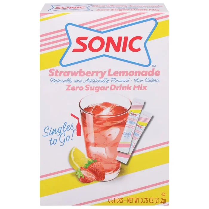 Sonic Zero Sugar Strawberry Lemonade Drink Mix – 6 ct