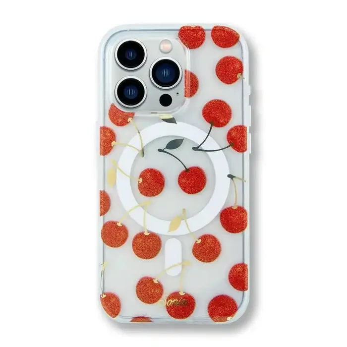 Sonix Apple iPhone 15 Pro Case with MagSafe – Cherry on Top Polycarbonate, Cherries Pattern